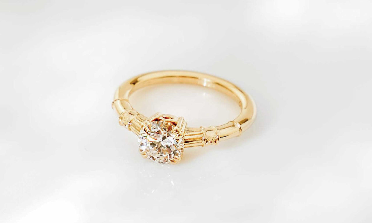 1900 - style Diamond Solitaire - Sara Gallo Custom Jewelers