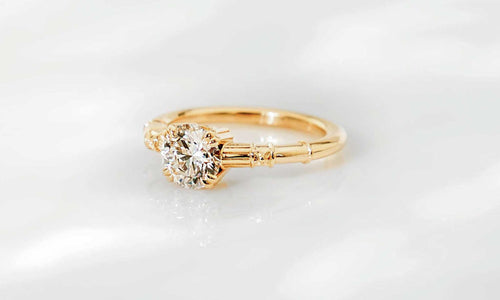 1900 - style Diamond Solitaire - Sara Gallo Custom Jewelers