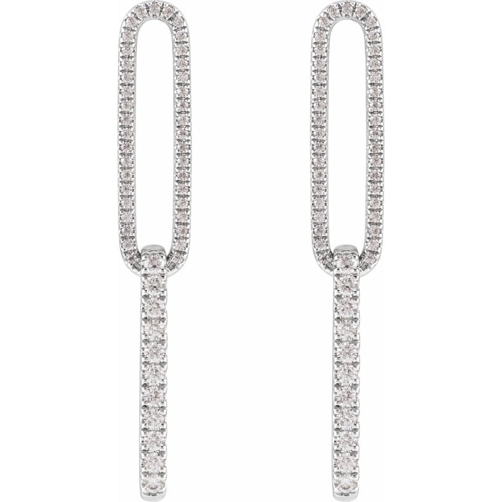 The Pavé Paperclip Dangles