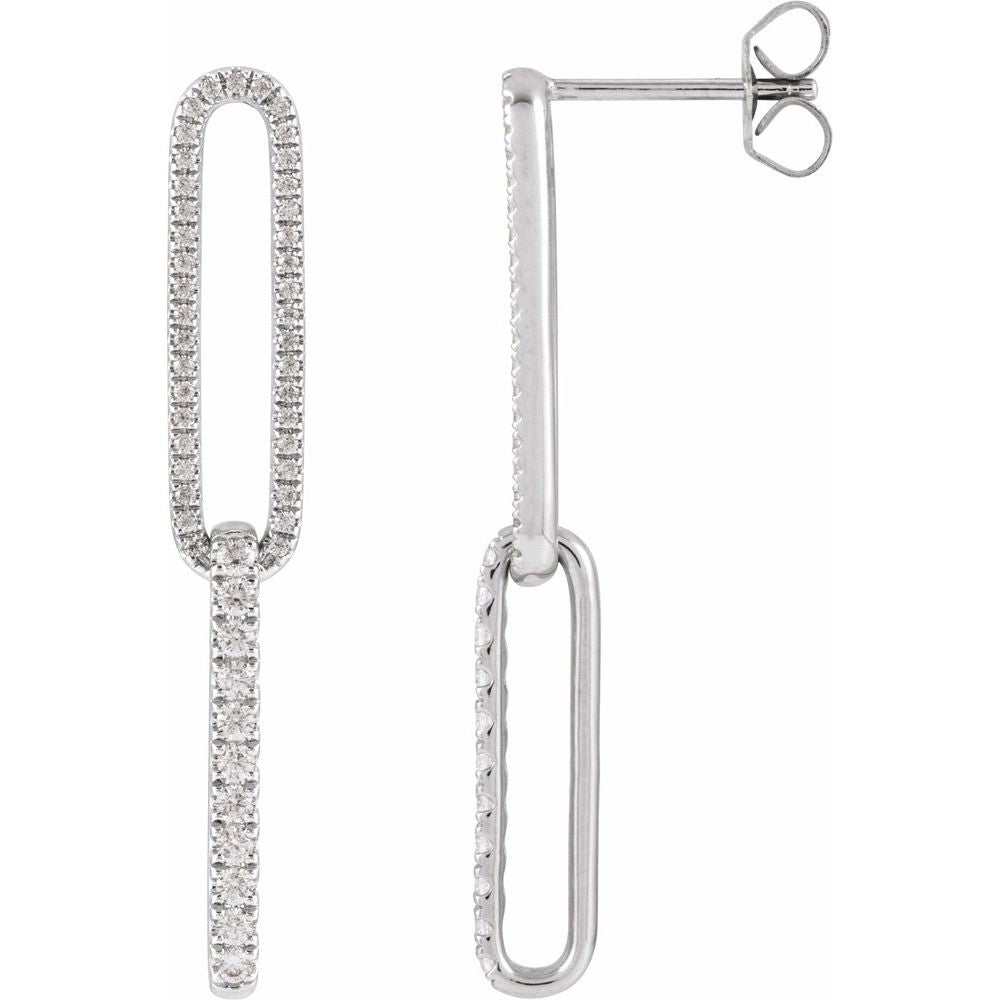 The Pavé Paperclip Dangles