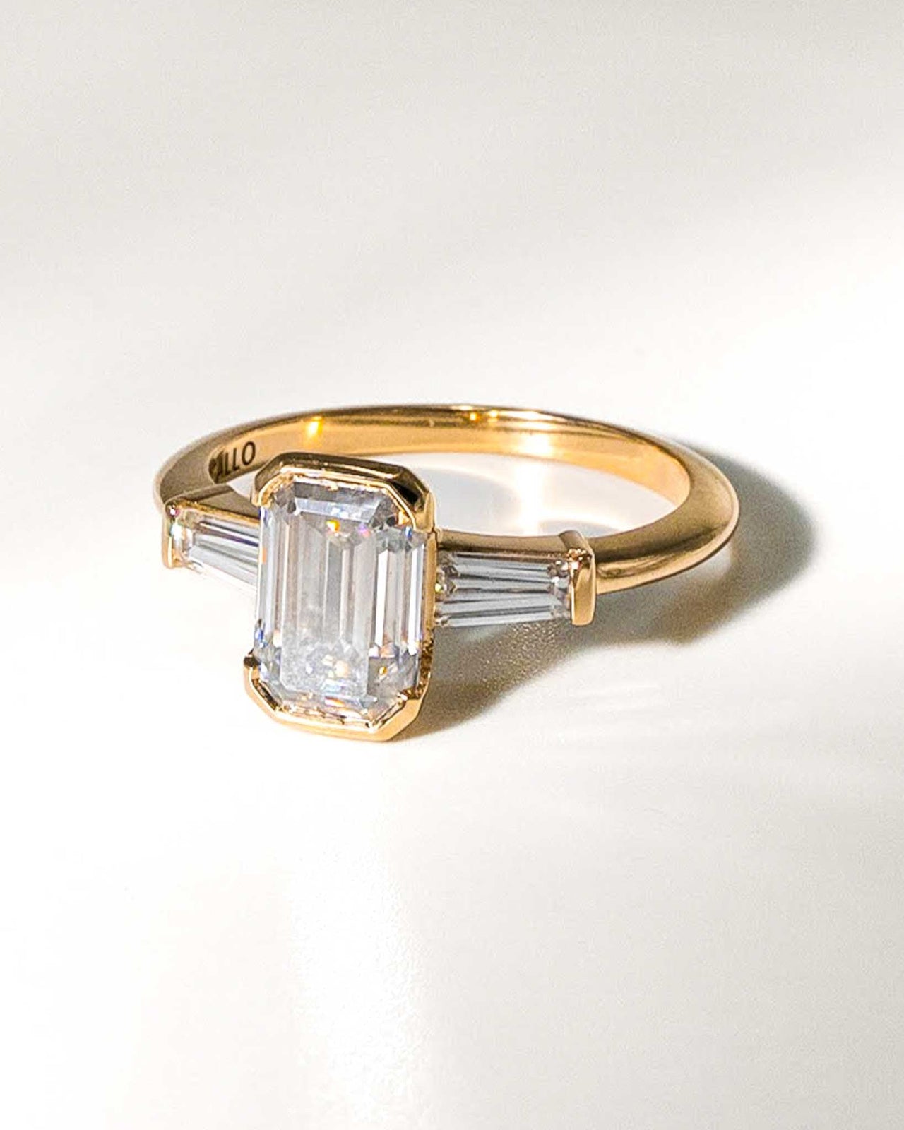 Art Deco Baguette Moissanite Ring - Sara Gallo Custom Jewelers