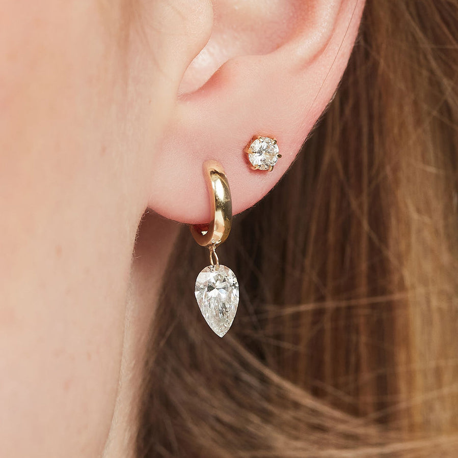 The Axis Hoops with Diamond