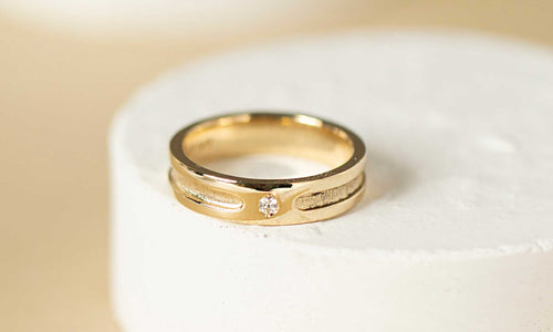 Contrast Gold Band - Sara Gallo Custom Jewelers