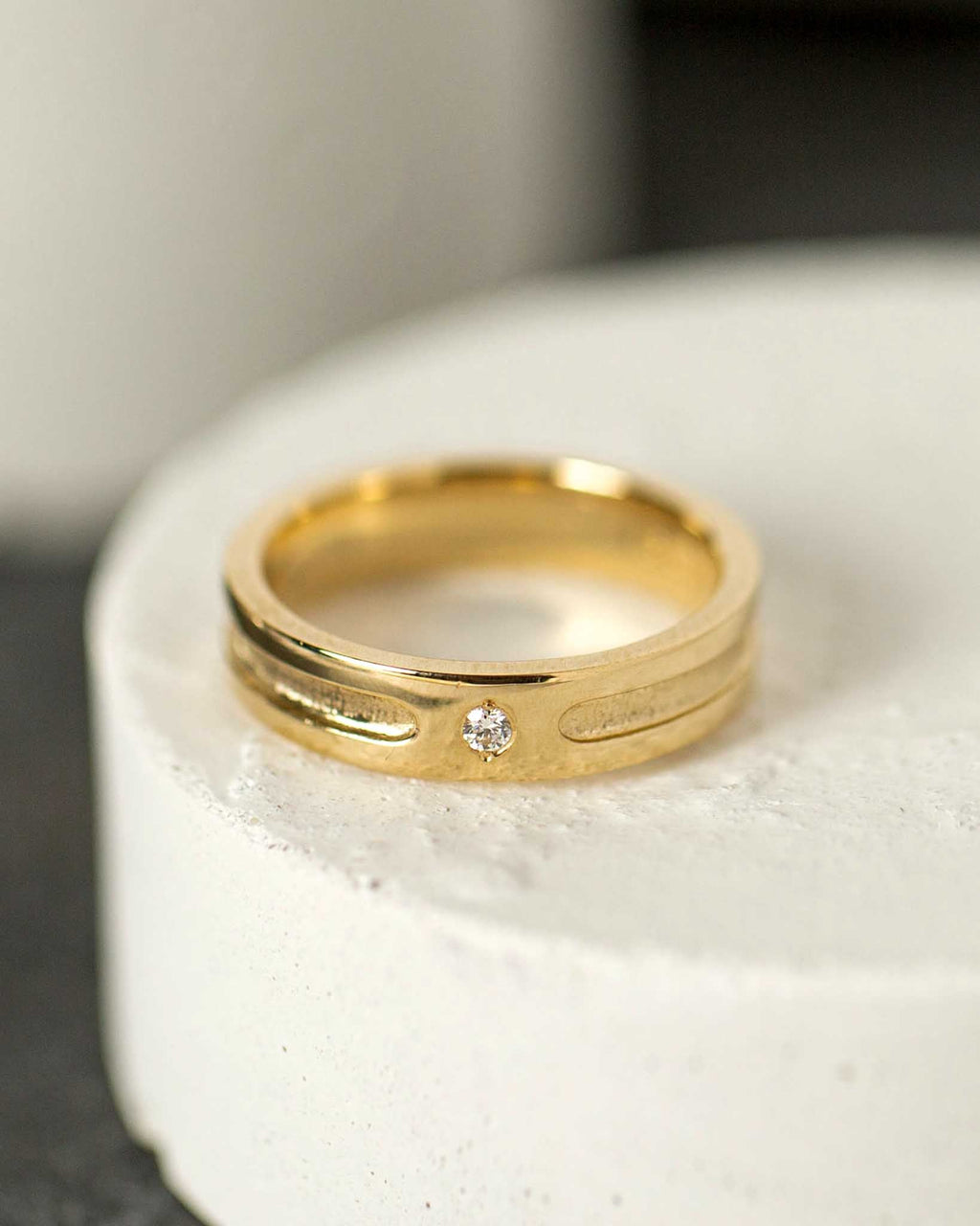 Contrast Gold Band - Sara Gallo Custom Jewelers