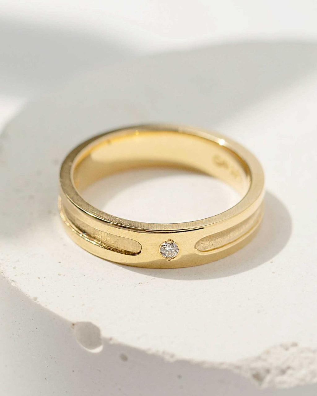 Contrast Gold Band - Sara Gallo Custom Jewelers