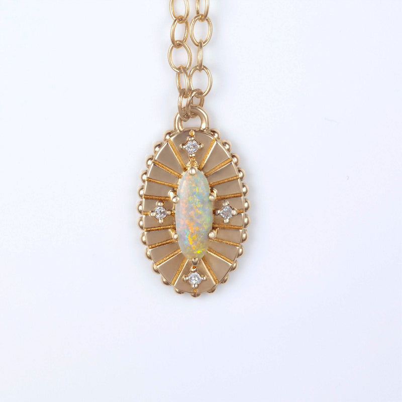 Crystal Opal Amulet IV - Sara Gallo Custom Jewelers