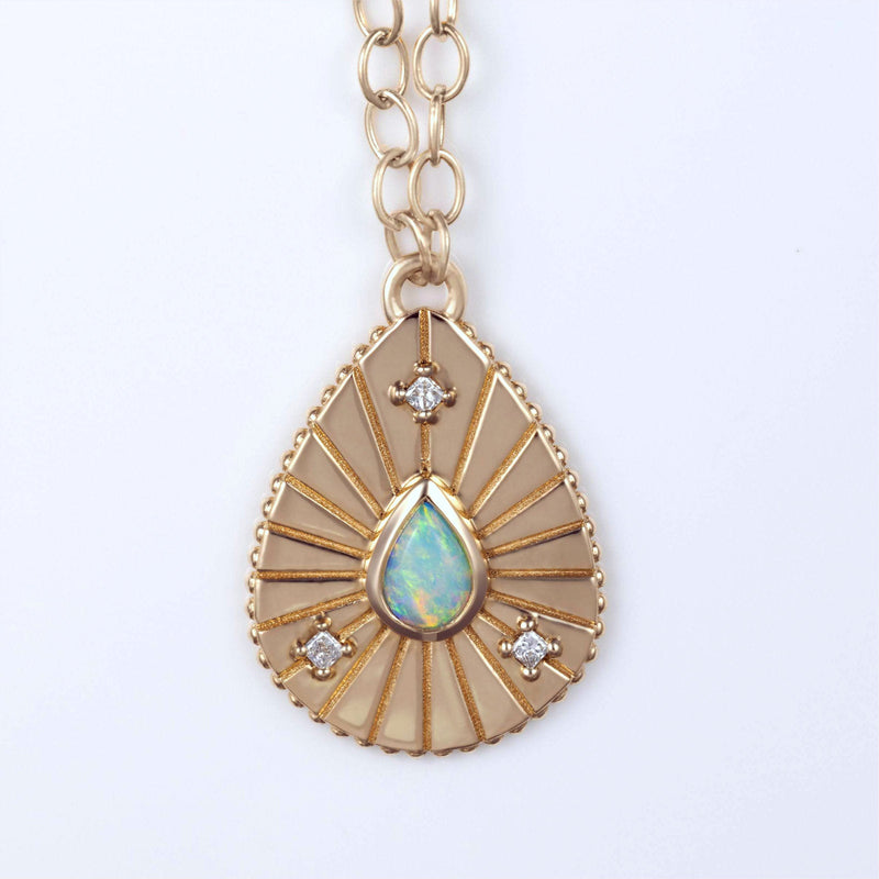 Crystal Opal Amulet V - Sara Gallo Custom Jewelers