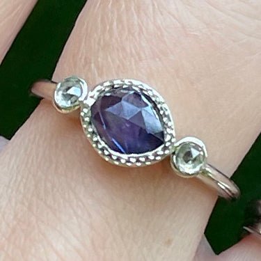 Icy Blue Sapphire Ring - Sara Gallo Custom Jewelers