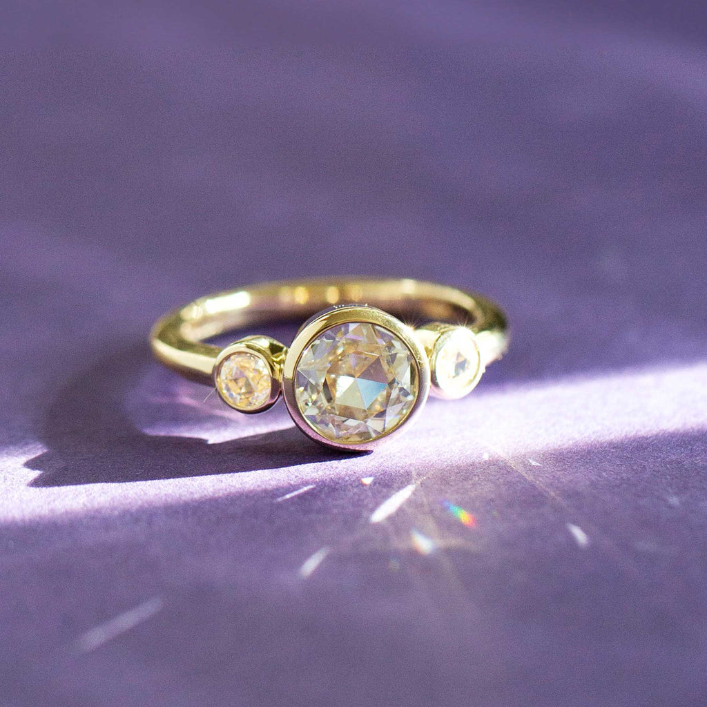 Rose Cut Diamond Ring - Sara Gallo Custom Jewelers
