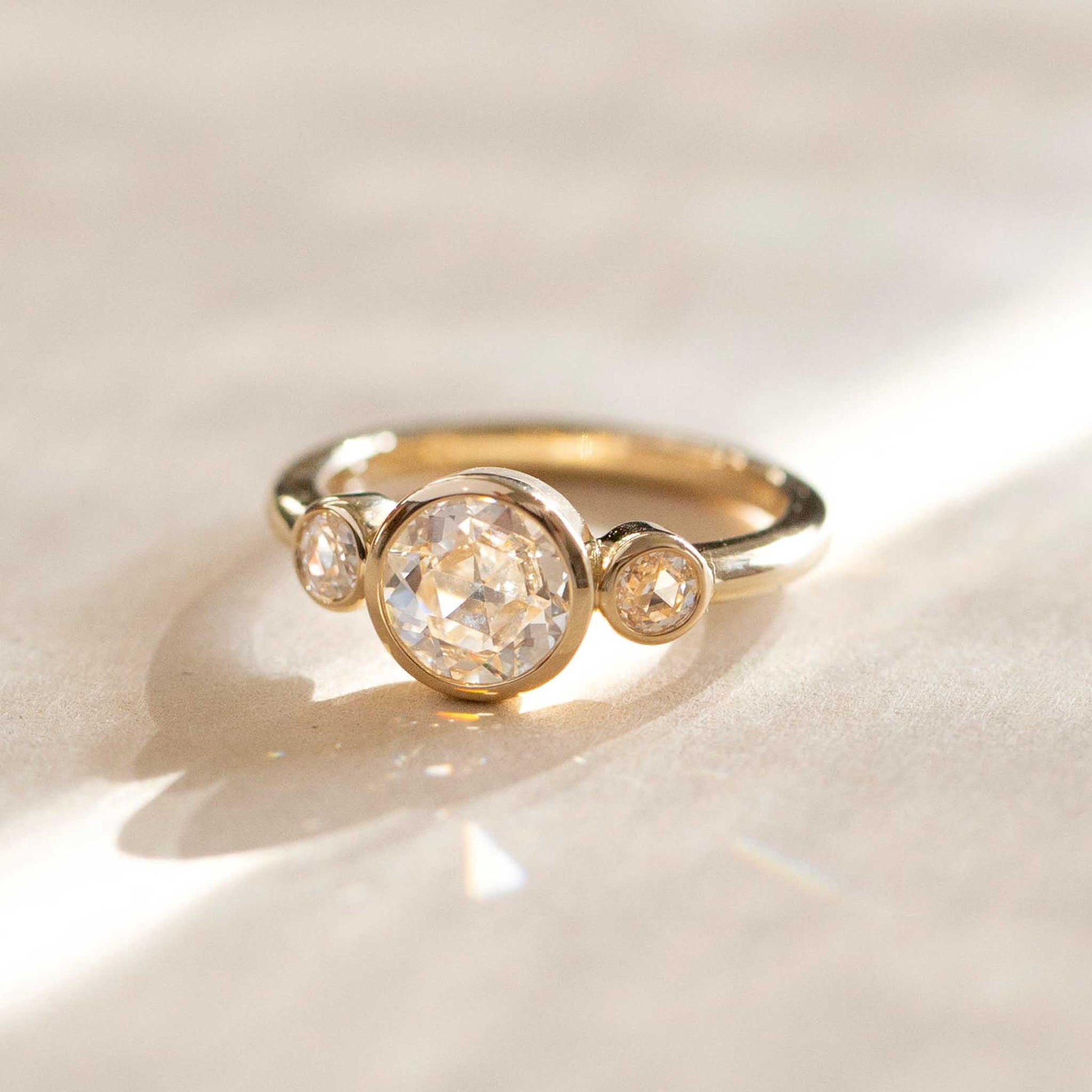 Rose Cut Diamond Ring - Sara Gallo Custom Jewelers