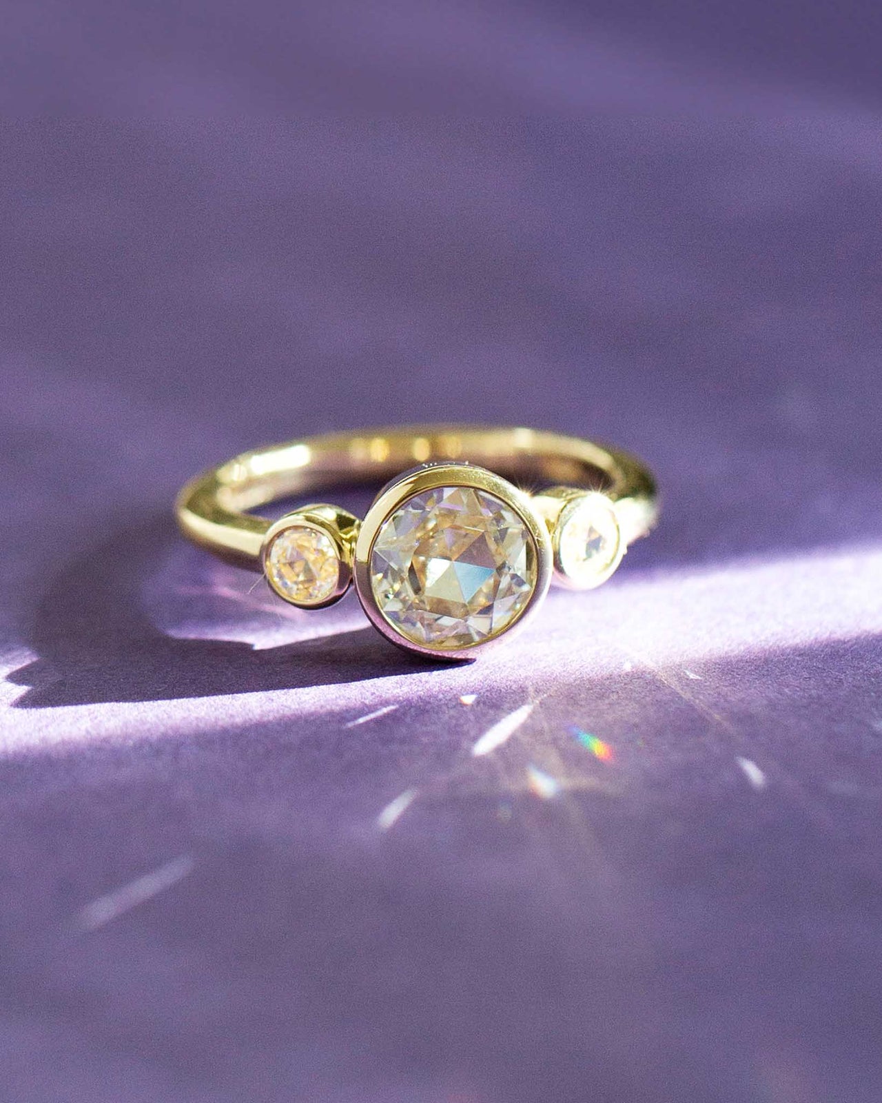 Rose Cut Diamond Ring - Sara Gallo Custom Jewelers