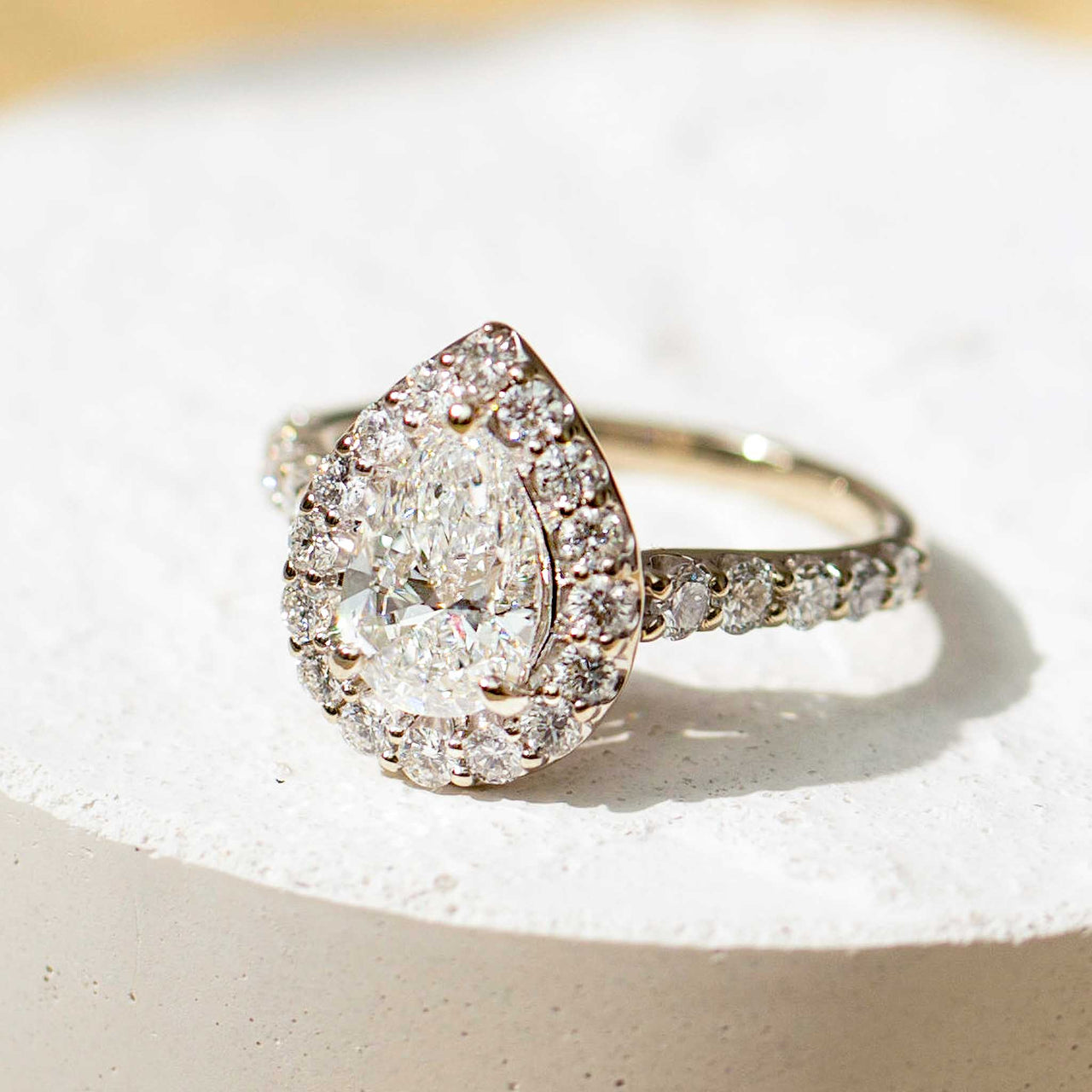 The Perfect Pear Diamond - Sara Gallo Custom Jewelers