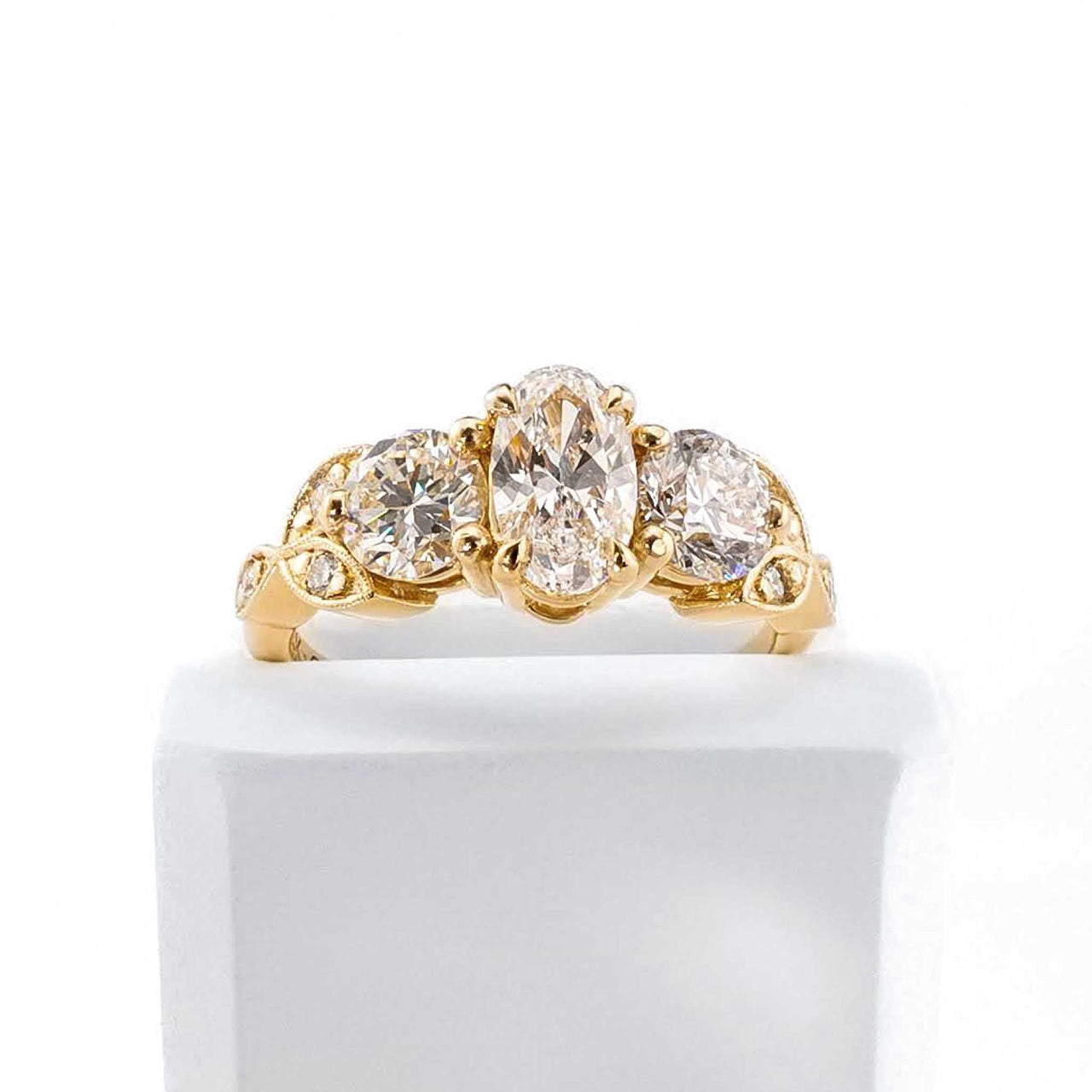 Vintage - Style Oval Diamond - Sara Gallo Custom Jewelers