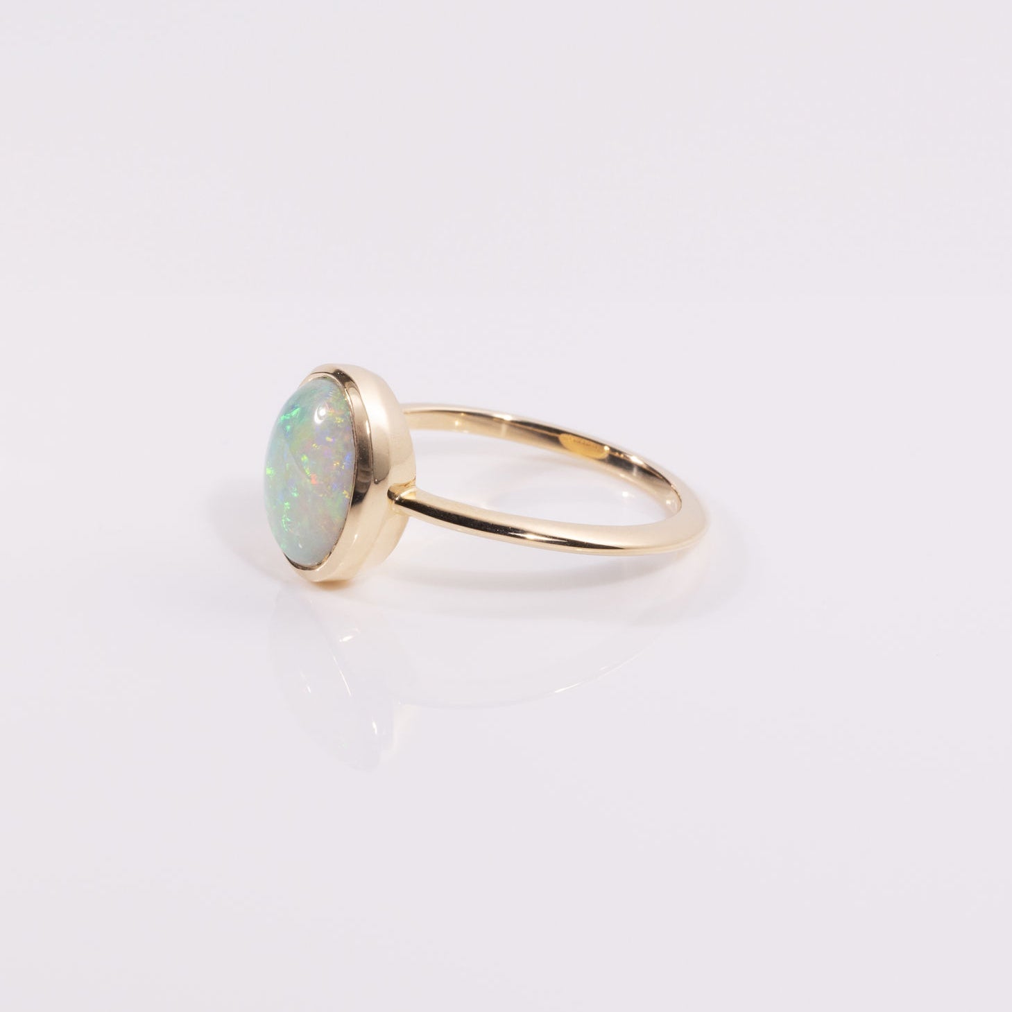 White Opal Ring II - Sara Gallo Custom Jewelers