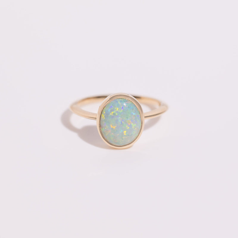 White Opal Ring II - Sara Gallo Custom Jewelers