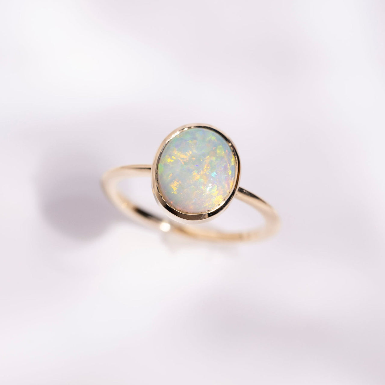 White Opal Ring II - Sara Gallo Custom Jewelers